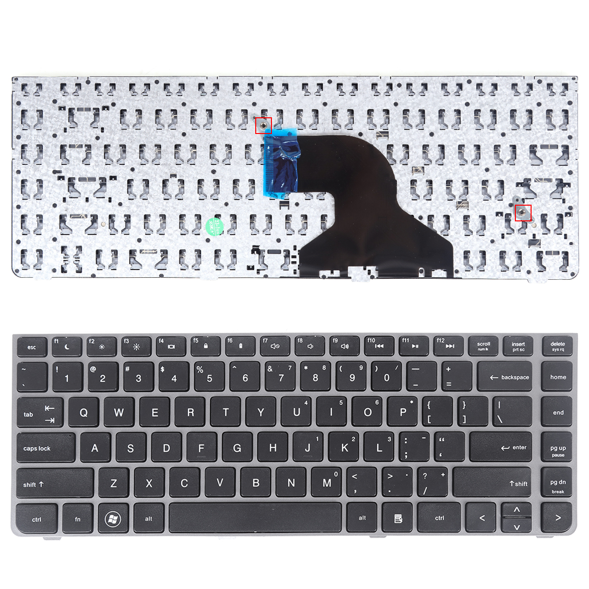 Picture of New Replacement Laptop Keyboard For HP ProBook 4330S 4331S 4430S 4431S 4435S 4436S Series SILVER FRAME BLACK US Layout